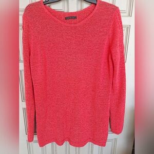 Rachel Zoe Sweater SzL/XL?  Red Lng Sleeves  Detail Back/Sleeves Banded Cuff/Hem